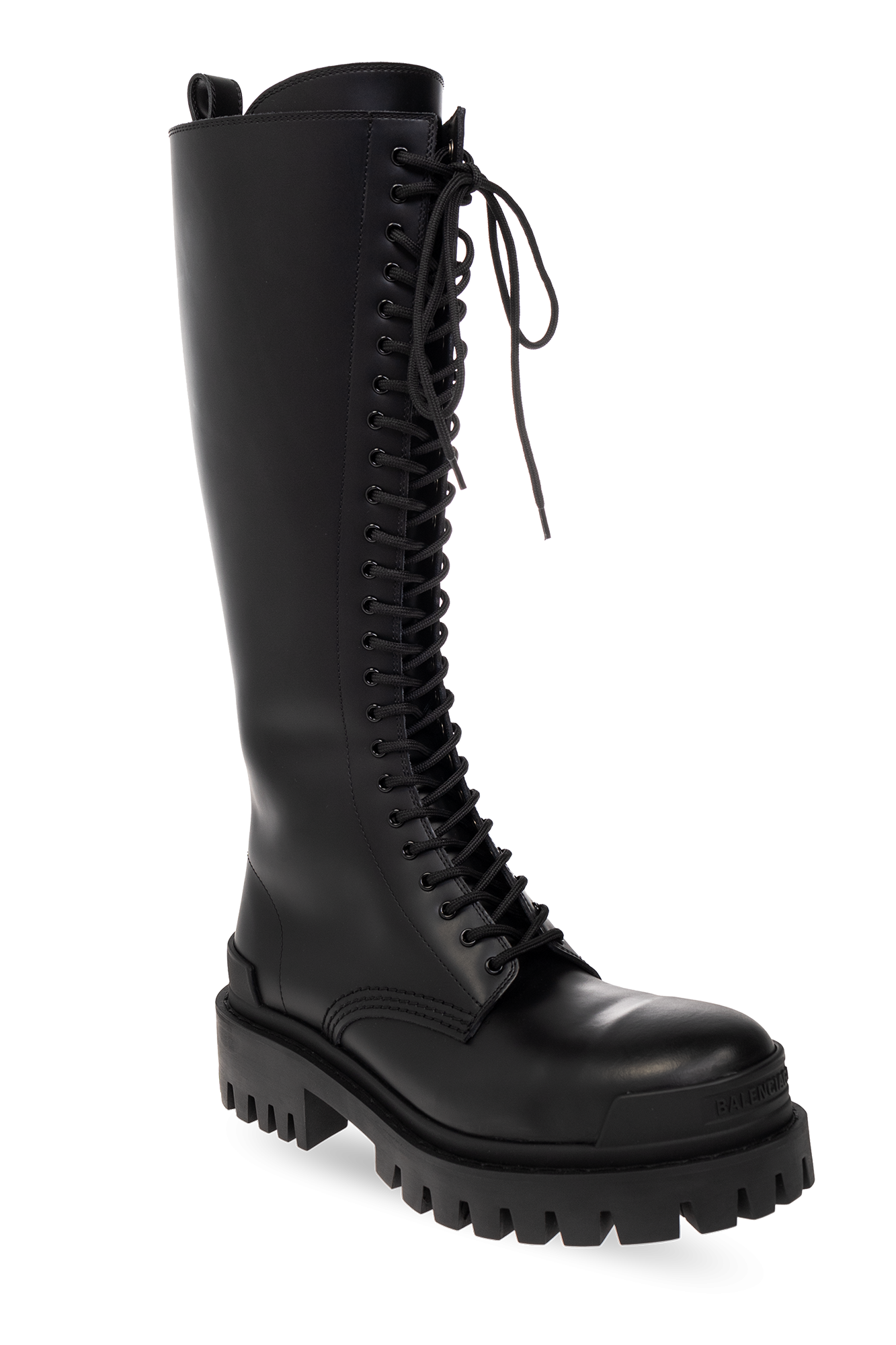 Black 'Strike' lace-up boots in leather Balenciaga - Vitkac Canada